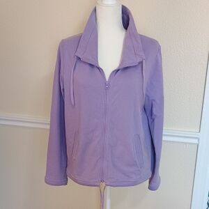 Central Park Lavender Zippered Athletic Jacket